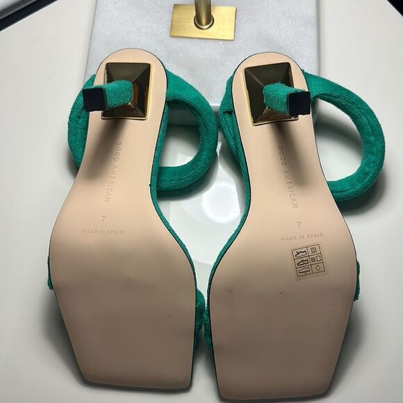 GOOD AMERICAN TERRY CLOTH SLIDE HEELS - Picture 8 of 8